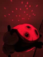 Cloud B Ladybug Twilight Projector Red Black Plush Hard Shell Nightlight Stars