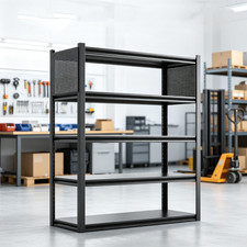 Heaw-duty storage racks forgarages,59"Wx24"Dx74"H, Black,4500LBS