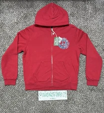 Denim Tears University Zip Up Hoodie Red Size L BRAND NEW W/ Tags 2025