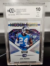 2018 Panini Playoffs Hidden Gems-Gold #12 Josh Norman-BCCG Mint 10-Panthers