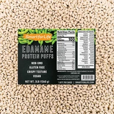 Smart for Life Soy Protein Puffs from Edamame - High Protein Zero Sugar Soy P...