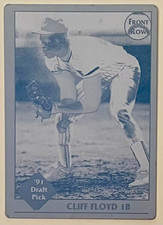 1/1 CLIFF FLOYD ROOKIE 1991 FRONT ROW PRINTING PRESS PLATE CARD MONTREAL EXPOS