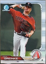 2019 Bowman Chrome #57 Zack Greinke Baseball EX