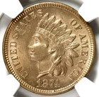 🚨❤️‍🔥🔥❤️🔥🥰NGC MS64 RB 1874 INDIAN HEAD CENT