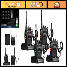 Long Range Walkie Talkies with Earpieces, 16 Channels, Rechargeable Two Way Radi