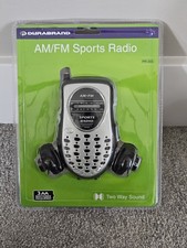 Durabrand AM/FM Sports Radio PR-355 Two Way Sound Speaker Headphones unopened