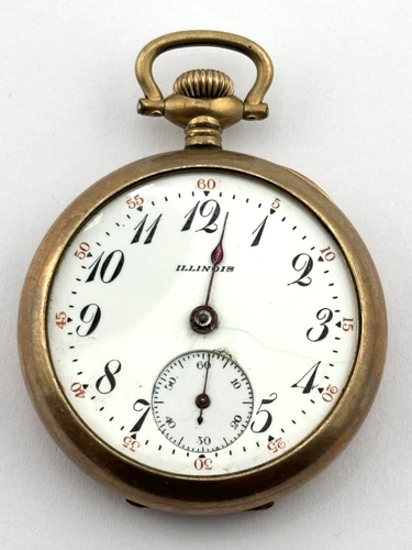 Illinois Antique Mechanical Pocket Watch  11J  0s  Gr.201  2726534 DOES NOT WORK
