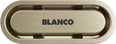 Blanco 211017 Überlauf vertikal, C-overflow, oval, mit Rahmen, satin gold