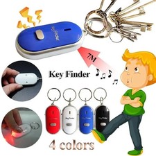 LED Anti-Lost Key Finder Key Locator Keychain Whistle Sound Control Keyring US