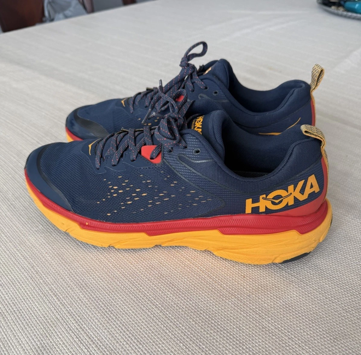 Hoka Challenger ATR 6 Men 11.5 Blue Yellow Trail Running Shoes 1106510 OSRY Gym Hoka One One Challenger ATR 6 Men main image 4