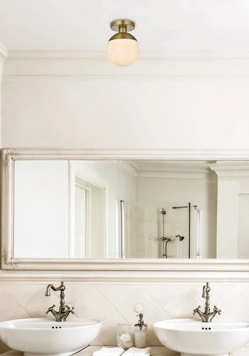 Elegant Lighting LD6050 Eclipse 8"W Semi-flush Globe Ceiling - Chrome - Picture 2 of 12