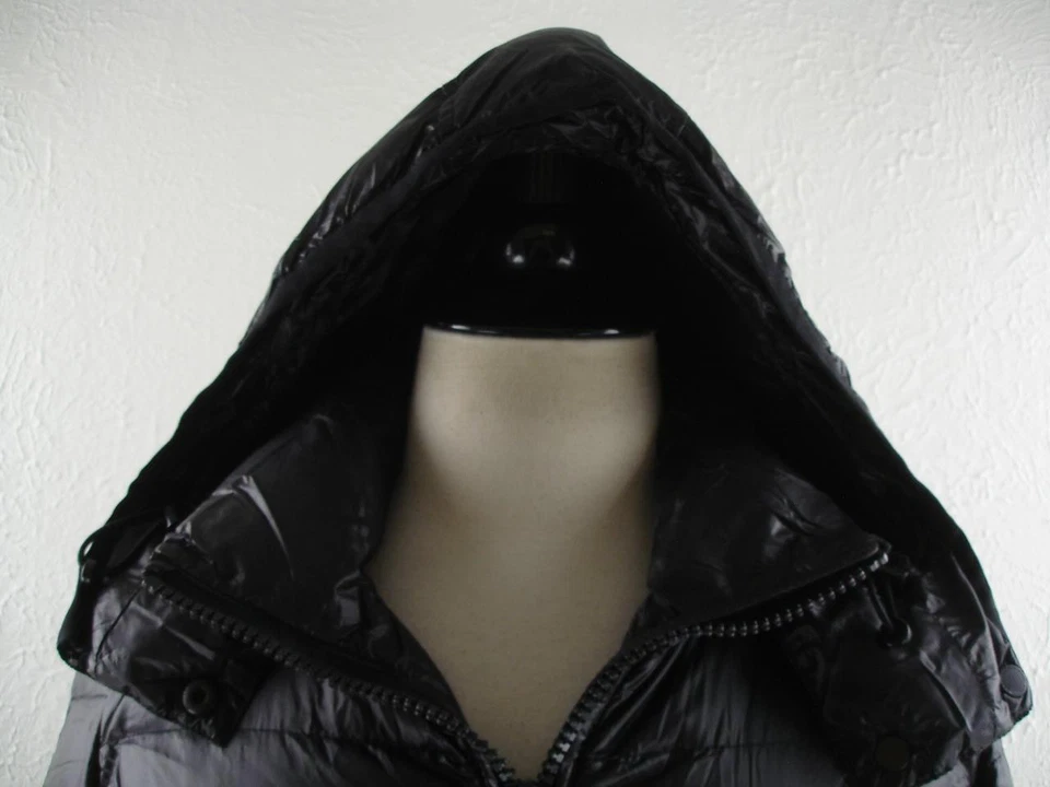 Mujer S Andrew Marc Empacable Ligero 650 Plumón Relleno Chaqueta Abrigo Parka Negro Foto 2 de 4