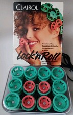Vtg Clairol Lock 'n Roll BT-1 Hot Curlers Rollers 24 Xtra Spoolies Pageant Cheer