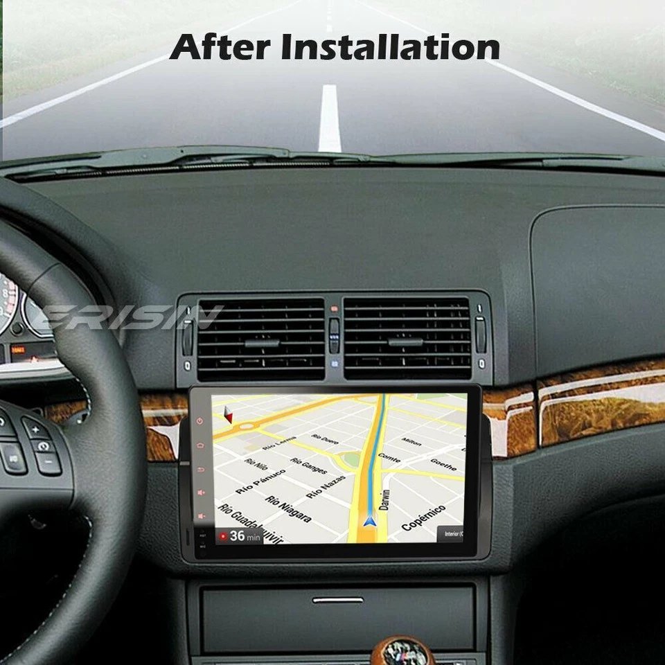 4+64G Android 10 1 Din BMW E46 Autoradio M3 MG Rover 3er DAB+TPMS DVR SWC 9"6996 - Immagine 4 di 4