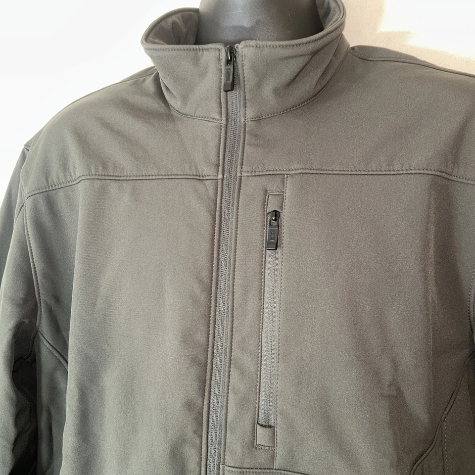 Chaquetas resistentes a la intemperie de peso medio con caparazón blando para hombre cortavientos cuello con soporte (S-3XL) Foto 2 de 4