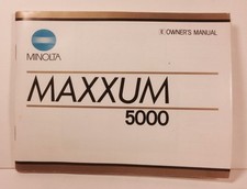 Minolta 5000 -- Vintage 35mm Film SLR AUTHENTIC INSTRUCTION MANUAL