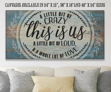 This Is Us - Large Canvas Wall Art - Stretched on a Heavy Wood Frame - Art Decor
