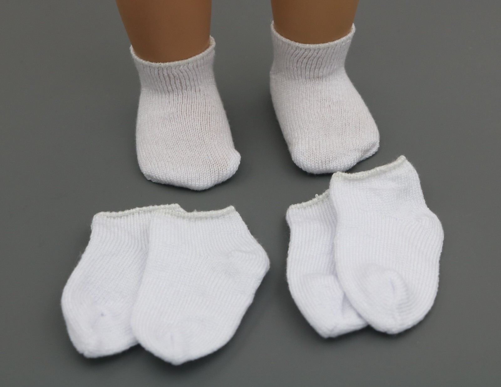 American Girl 3 pairs of white Socks for 18'' doll clothing
