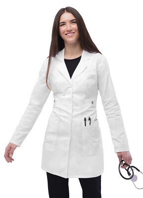 Adar Pop-Stretch Junior Fit Womens 36'' Tab-Waist Comfort Uniform Lab Coat
