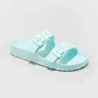 Cat & Jack Girls Noa Footbed Buckle Slide Water Shoes Size 5 Mint Green New