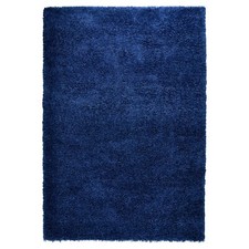 Image of Navy Blue Shaggy Rug Soft Thick Mat Fluffy 5CM Pile Area Carpet Living Room