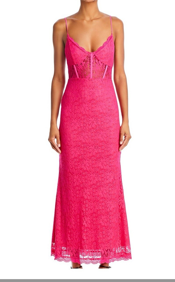 aqua pink corset dress Adara Corset Maxi Dress
