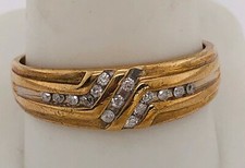 10Kt Yellow Gold Diamond Mens Fashion Ring Band Wedding 0.30 TDW 101-232