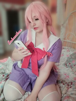  Mirai Nikki Future Diary Anime Yuno Gasai Cosplay Kostüm Costume L