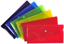 Exacompta Hülle mit Druckknopf  Polypropylen DL 10x21 cm Iderama sortiert