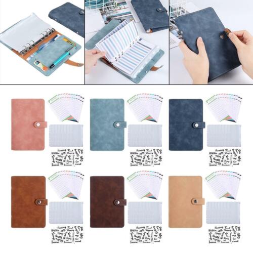 A6 Wallet for Envelopes, Budget Notebook PU Leather with 8 - Picture 1 of 13