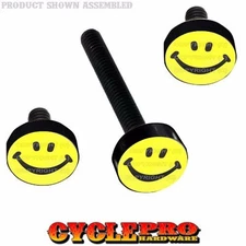 Black Billet Fairing Windshield Hardware Kit 14-Up Harley Touring - Smile Face