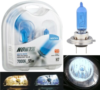 Nokya 7000K White H7 Nok7416 55W Two Bulbs Head Light Low Beam Replacement Lamp