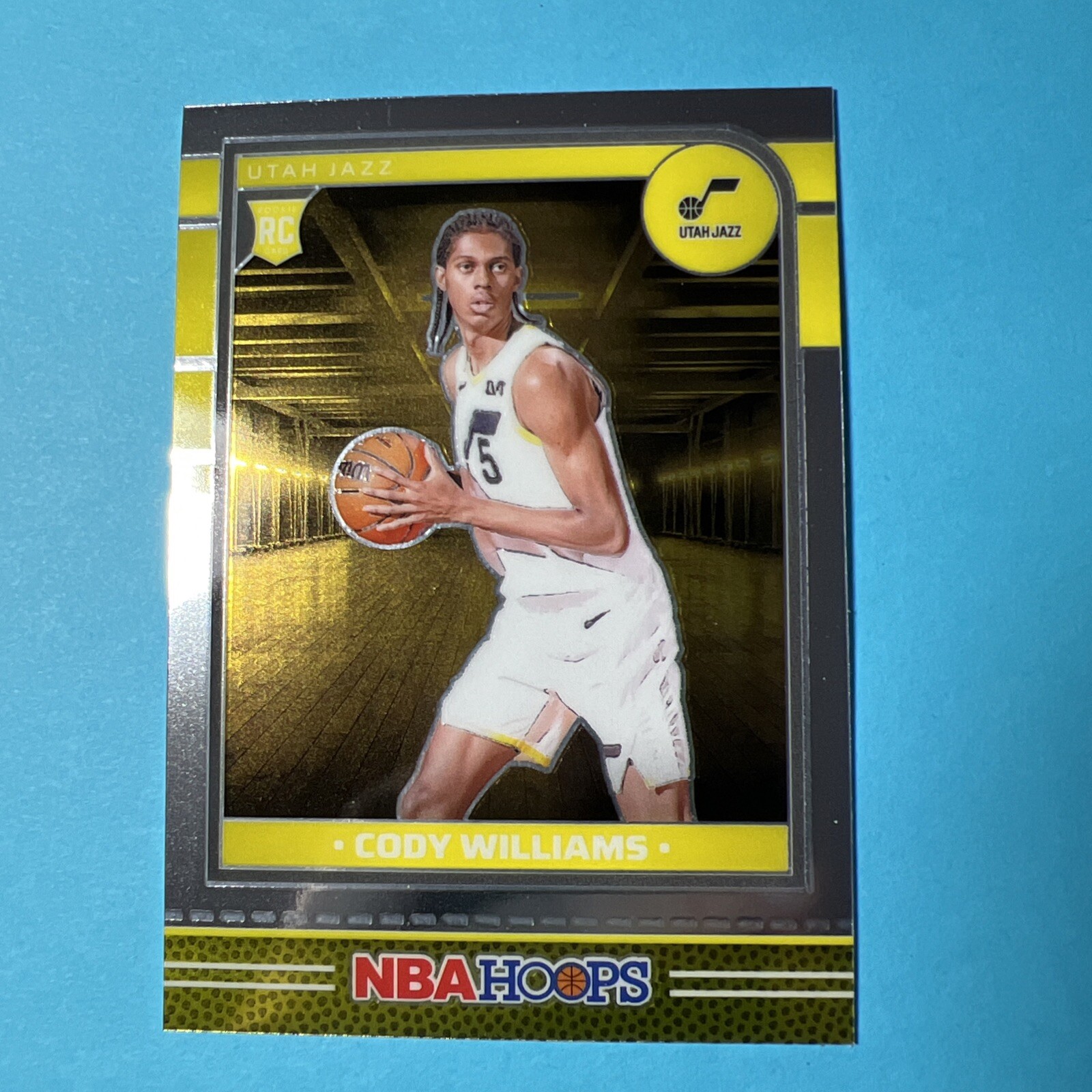 2024-25 Panini NBA Hoops #240 Cody Williams Rookie Premium Stock Utah Jazz