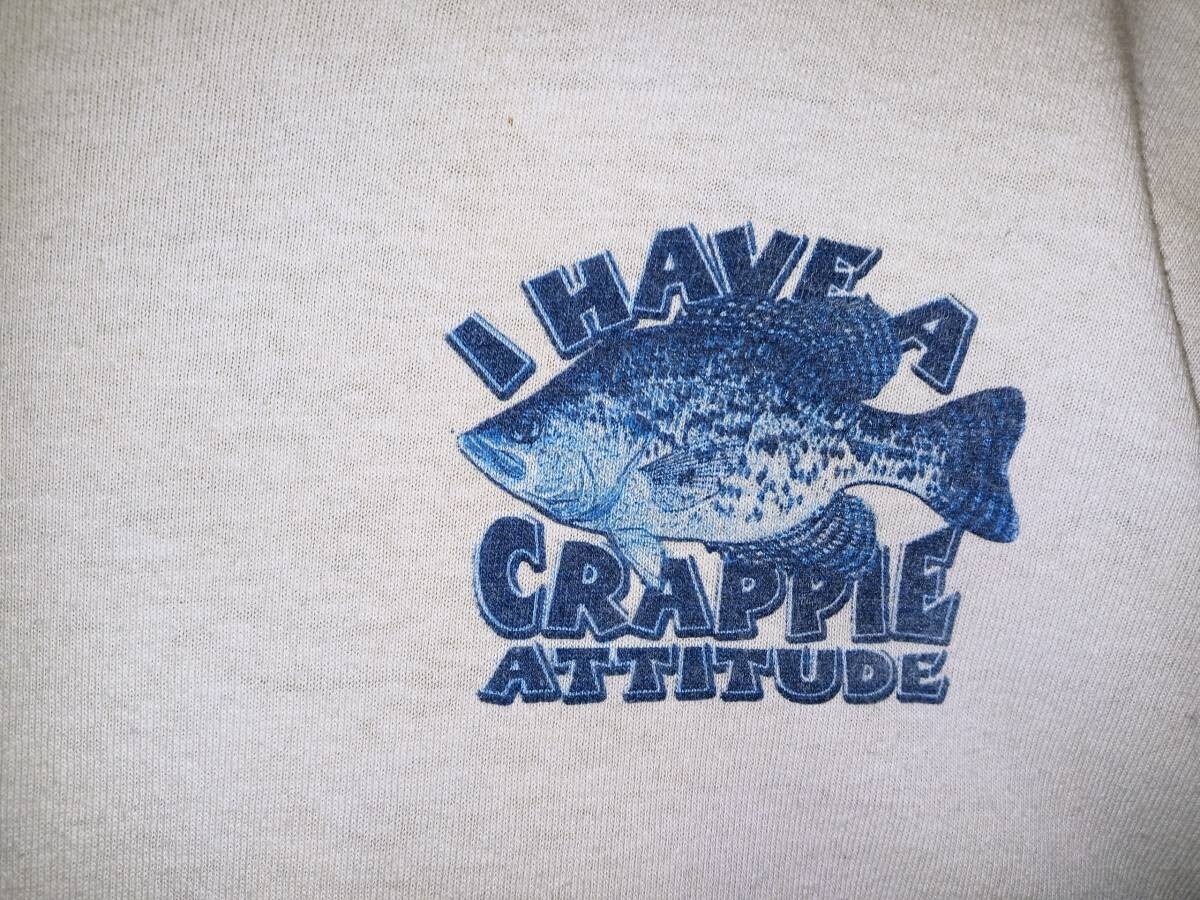 ウェア 90s Fishing Fish Crappie Attitude TShirt Vintage 90's Fun Fishing Fish I have a Crappie Attitude 2XL