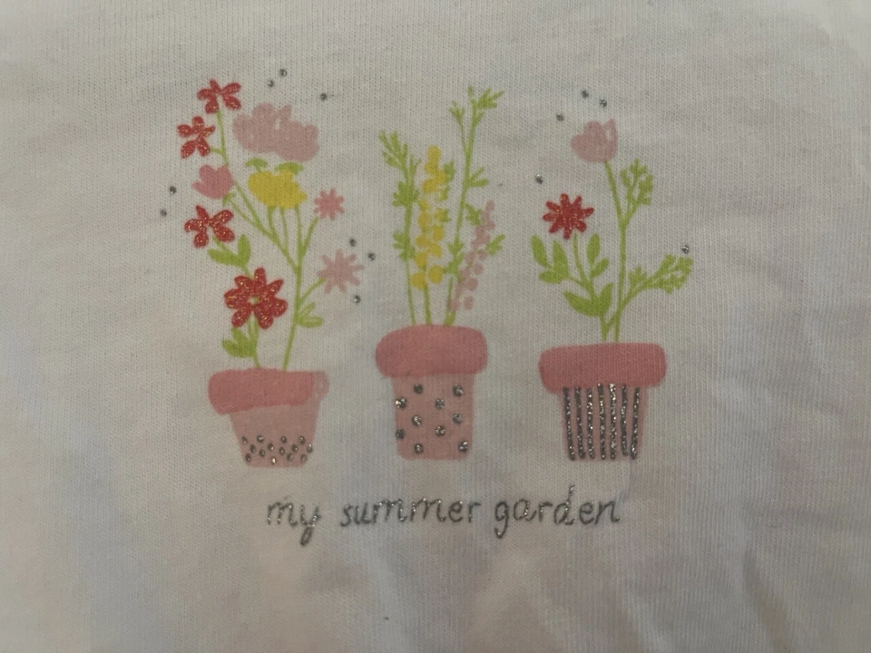 Absorbba Paris Bebé Niñas Floral Verano Jardín Volantes Manga Corta Top Blanco 3-6M Foto 2 de 4