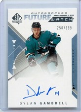 2018-19 SP Authentic #172 Dylan Gambrell FW AU 250/999 RC
