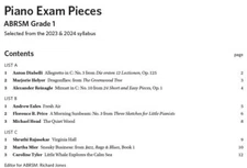 Piano Exam Pieces 2023  2024, - Sheet music - VERY GOOD