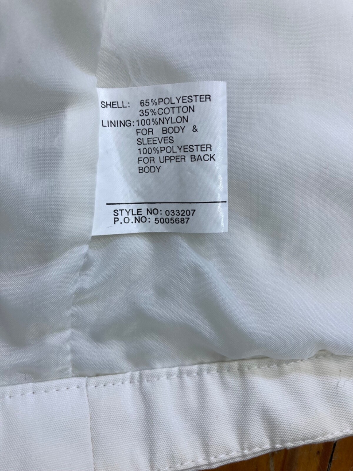 PACIFIC TRAIL WHITE SHELL JACKET, POLYESTER & COT… - image 5