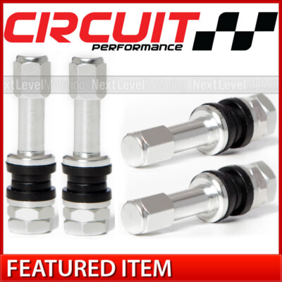 4 Circuit VS48 Silver Aluminum Bolt-In Valve Stems 48mm Fits Infiniti Nissan