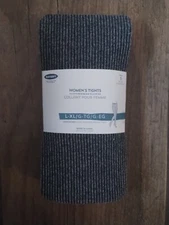 Women Medium Large Old Navy Tights Control Top Gray L XL Ribbed
