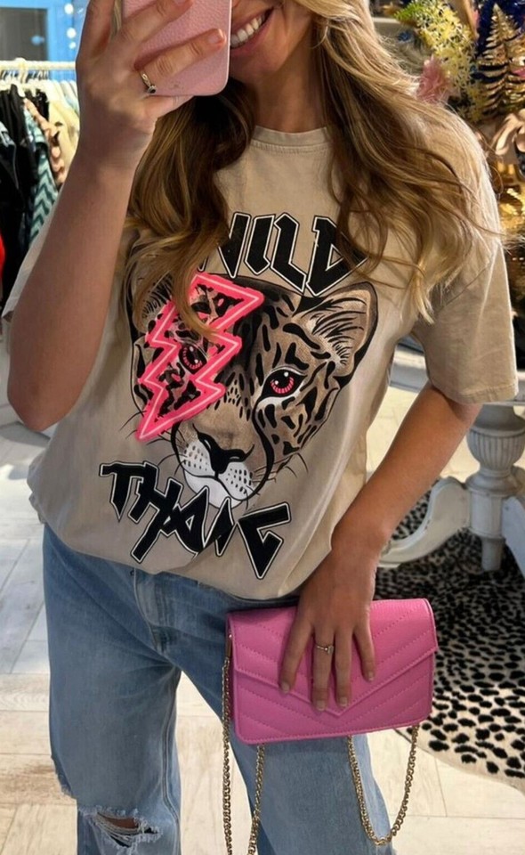 Women's Oversized Baggy Fit T-Shirt - 100% Cotton Short Sleeve Slogan Tee, Casual Tops