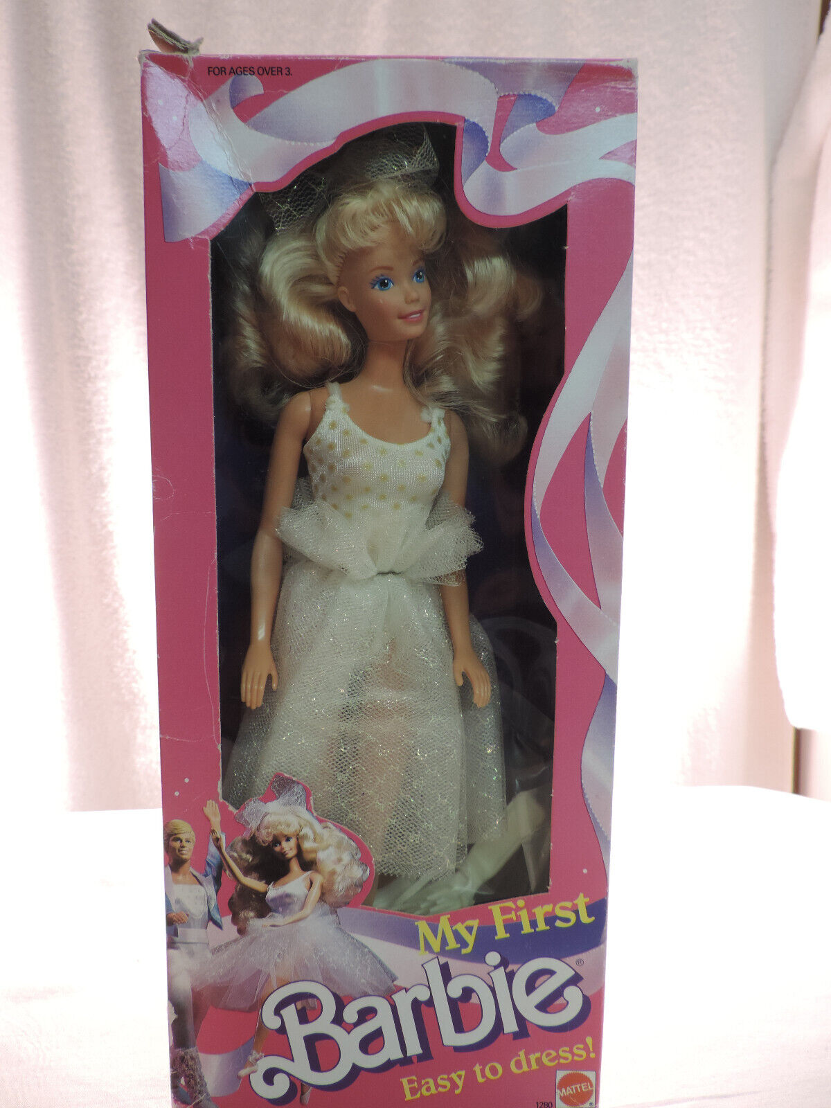My First Barbie Doll Easy to dress! - Mattel #1280 - 1988 - NRFB