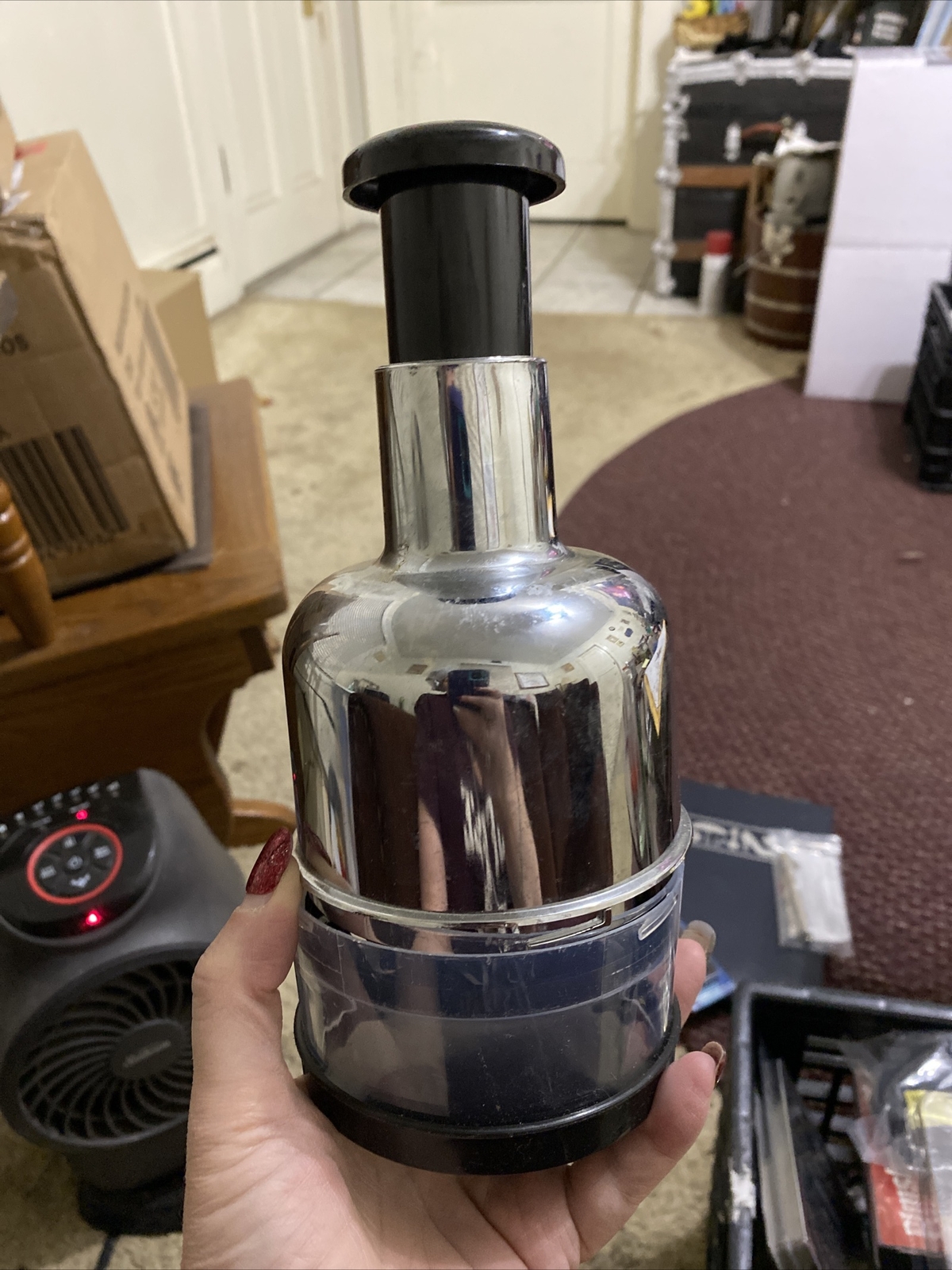 Manual Hand Press Garlic Onion Vegetable Salad Food Cutter Slicer Peeler Dicer-image