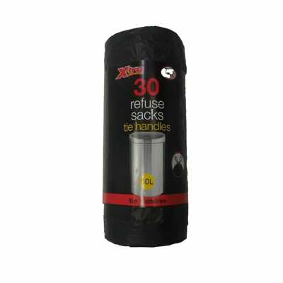 Tidyz Müllsäcke Bindegriff 50L extra stark schwarz Einlage Schwingeimer 30 Beutel x 2