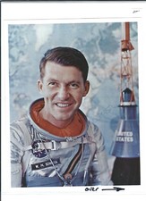 Space: NASA Photo of Astronaut Wally Schirra, Autographed (48338)