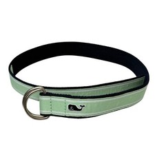 VINEYARD VINES Boys Belt Small 30" Youth Mint Green Navy Blue Whale Logo D-ring