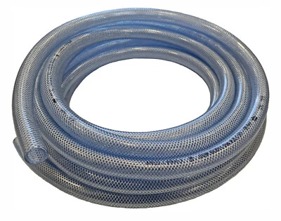 TRICOFLEX CLEAR PVC BRAIDED FLEXIBLE HOSE PIPE TUBE - PREMIUM GRADE AIR WATER FOODGRADE