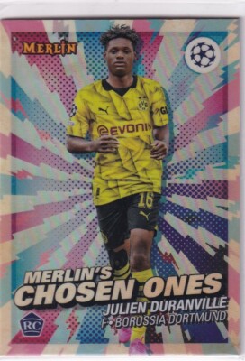Topps 2024 Merlin Chrome CL No. MC-7 Julien Duranville Rookie Chosen Ones