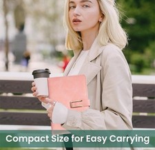 Lined Journal Notebook For Women Men, 200 Pages A5 Notebook Hardcover Leather...