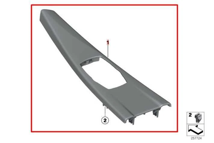 BMW 428i xDrive 2014-16 SULEV consola central interruptor de control multimedia con bisel Foto 2 de 4